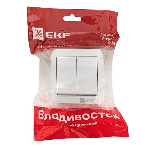 EKF PROxima Владивосток Выключатель 2-кл. 10А IP54 сер.