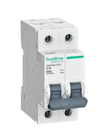 Systeme Electric City9 Set Автоматический выключатель (АВ) С 16А 2P 6kA 230В