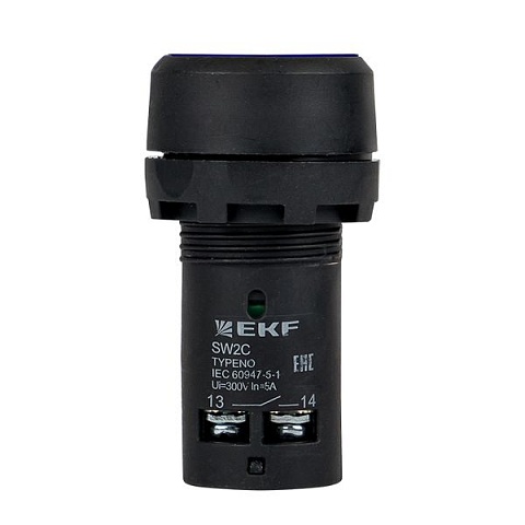 EKF PROxima Кнопка SW2C-11 возвратная синяя NO+NC