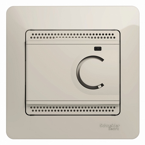 Systeme Electric Glossa Молочный Регулятор теплого пола с датчиком (в сборе)