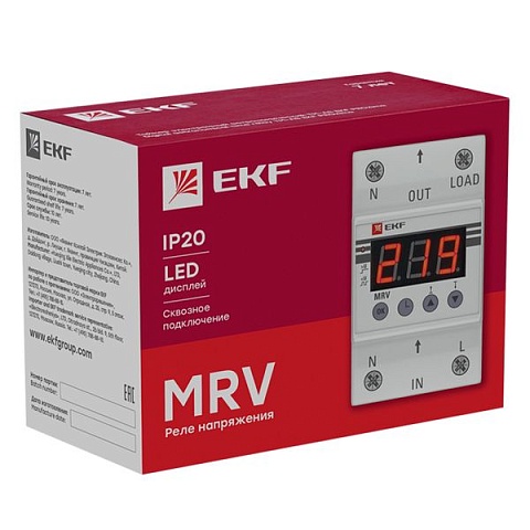 EKF PROxima Реле напряжения с дисплеем MRV 50A
