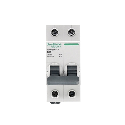 Systeme Electric City9 Set Автоматический выключатель (АВ) B 10А 2P 4.5kA 230В