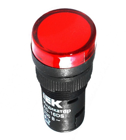 IEK Лампа AD16DS(LED)матрица d16мм красный 230В AC