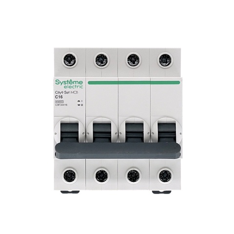 Systeme Electric City9 Set Автоматический выключатель (АВ) С 16А 4P 4.5kA 400В
