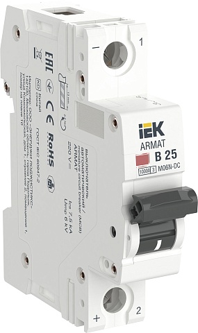 IEK ARMAT Автоматический выключатель M06N-DC 1P B 25А
