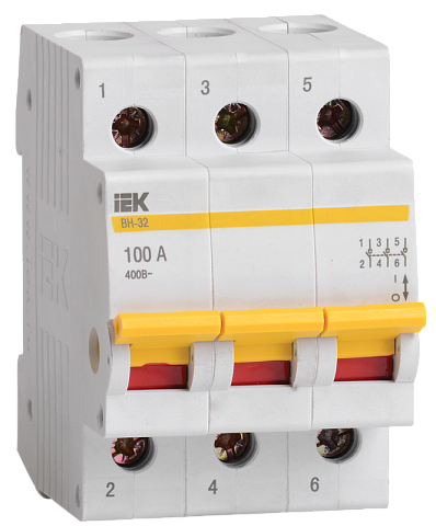 IEK KARAT Выключатель нагрузки (мини-рубильник) ВН-32 3Р 40А