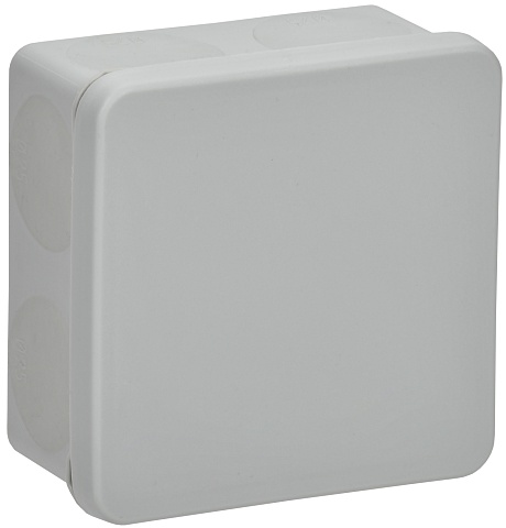 IEK Коробка расп. КМ42435 о/п 80х80х40мм IP67 8 вв. серая