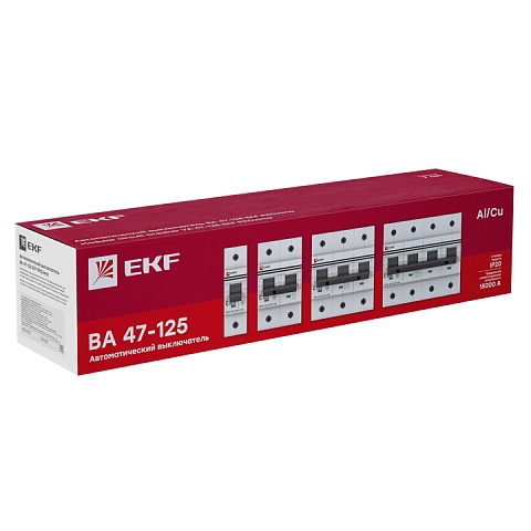 EKF PROxima ВА 47-125 Автоматический выключатель  (С) 3P 125А 15кА