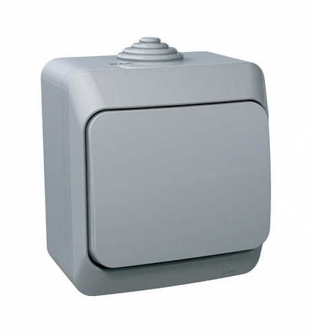 Systeme Electric Этюд наруж Серый Выключатель 1-клавишный IP44