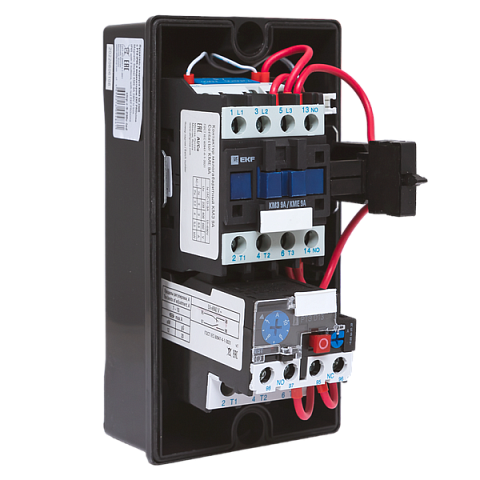 Пускатель в корпусе КМЭ 9А 230В с РТЭ Ir-5,5-8А и индикатором IP65 EKF