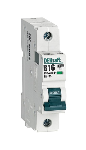 Dekraft Автоматический выключатель ВА105-1P-016A-B
