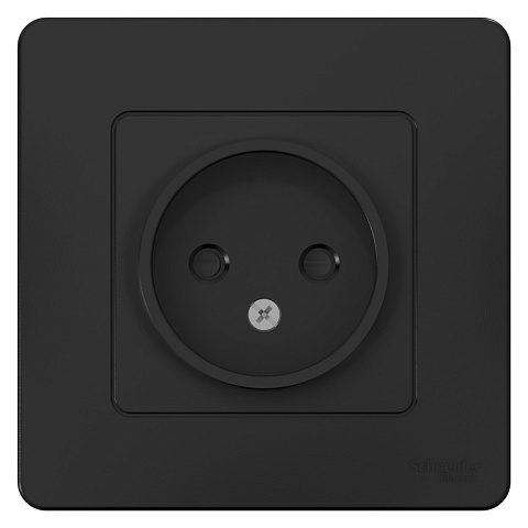 Systeme Electric Blanca внутр Антрацит Розетка б/з со шторками, 16А, 250В