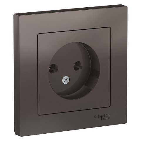 Systeme Electric AtlasDesign Мокко Розетка б/з, 16А, в сборе