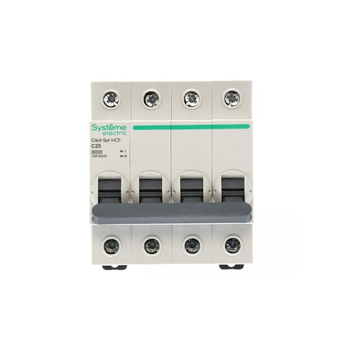 Systeme Electric City9 Set Автоматический выключатель (АВ) С 25А 4P 6kA 400В
