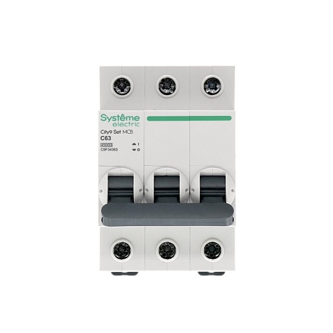 Systeme Electric City9 Set Автоматический выключатель (АВ) С 63А 3P 4.5kA 400В