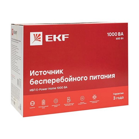 EKF PROxima Источник Бесперебойного Питания Линейно-интерактивный E-Power Home 1000 ВА