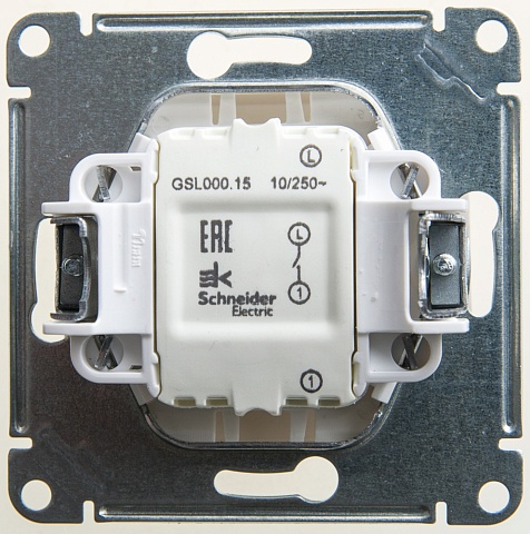 Systeme Electric Glossa Перламутр Кнопка нажимная сх.1, 10AX