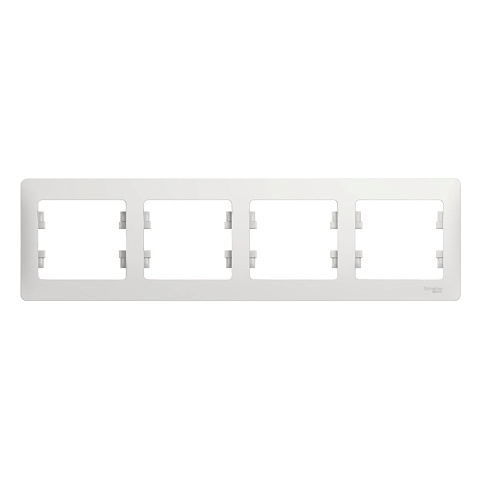 Systeme Electric Glossa Бел Рамка 4-ая, горизонтальная