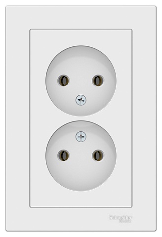 Systeme Electric AtlasDesign Лотос Розетка двойная б/з,16А, в сборе