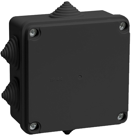 IEK Коробка расп. КМ41233 100х100х50мм IP44 6 вв. черная
