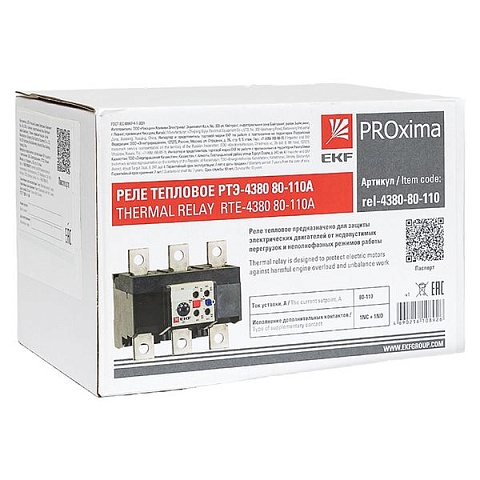 EKF PROxima Реле тепловое РТЭ-4380 80-110А