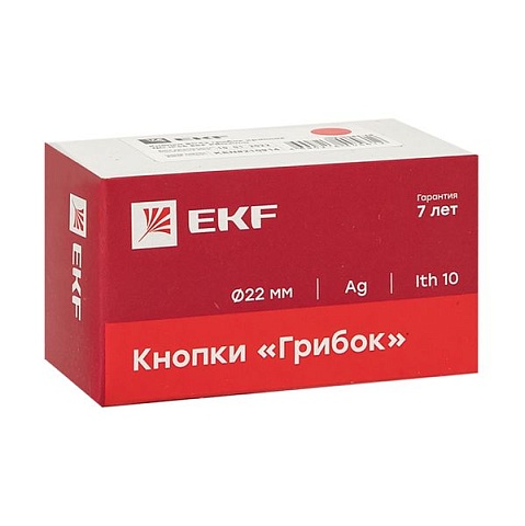EKF PROxima Кнопка BS542 поворотная красная грибок NC IP65