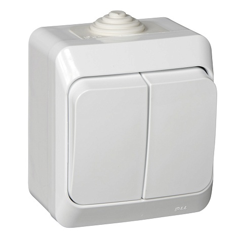 Systeme Electric Этюд наруж Бел Выключатель 2-клавишный IP44