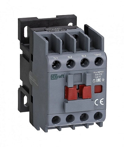 Dekraft Контактор 12А 230В АС3 АС4 1НО КМ-102