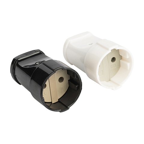 EKF PROxima Гнездо штепсельное б/з бел. 10А 250В