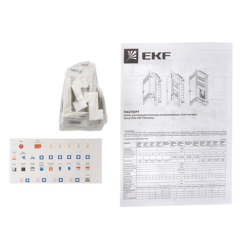 EKF PROxima Nova Основание комбинир. щита (2 DIN-рейки + 3 монт. платы) 60 модулей IP40