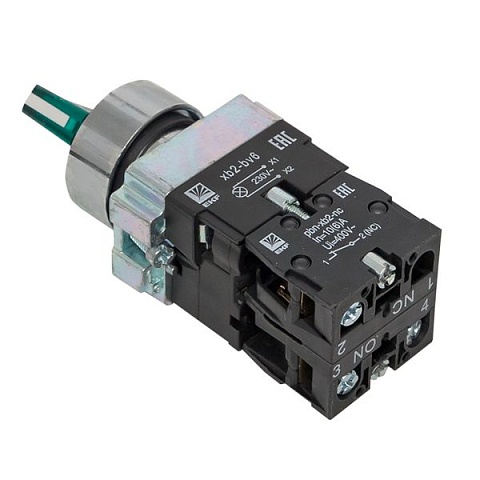 Переключатель BD21 2P c зеленой подсветкой 230В NO EKF PROxima