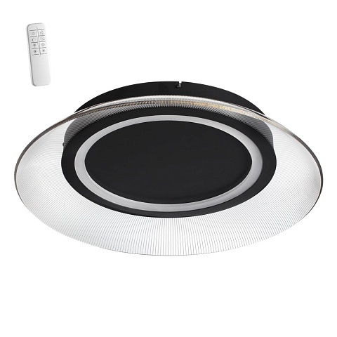 Novotech 359190 OVER NT23 000 черный Светильник накладной диммируемый, в комплекте пульт ДУ IP20 LED 3000К~6000К 48W 220-240V WELLE