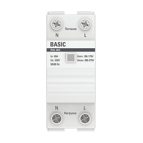 EKF Basic Реле напряжения (сквозное подкл.) RVb-40A
