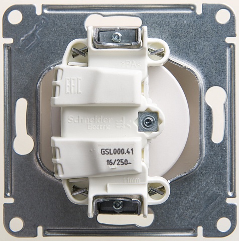 Systeme Electric Glossa Перламутр Розетка б/з , 16А
