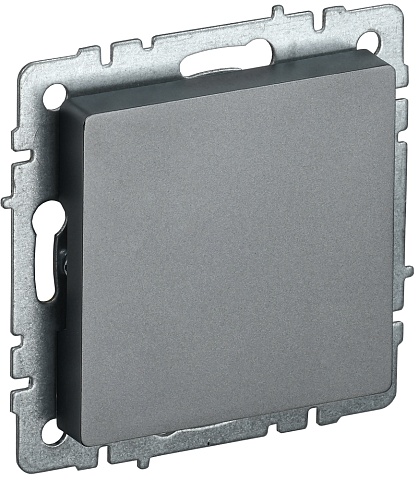 IEK BRITE BASE Сталь Заглушка c суппортом МЗ10-БрС