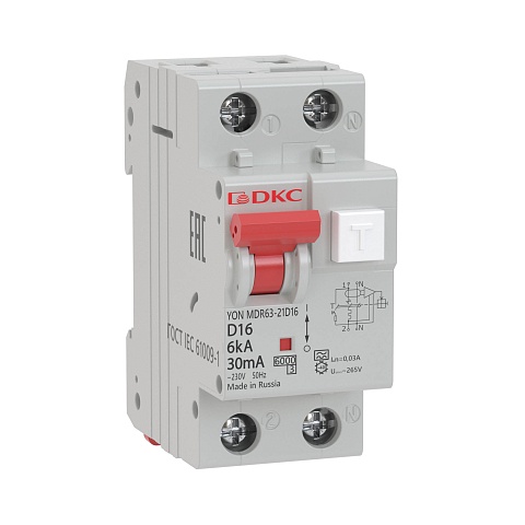 DKC YON pro АВДТ MDR63 1P+N 20A C 30mA 6kA тип A