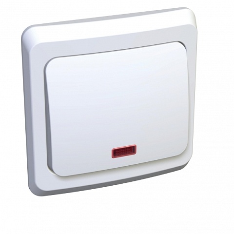 Systeme Electric Этюд Бел Выключатель 1-клавишный с подсветкой