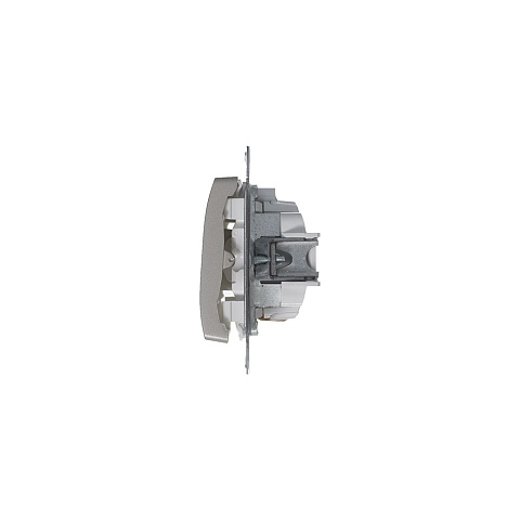 Systeme Electric Glossa Платина Переключатель 1-клавишный с подсветкой, сх.6а,10AX