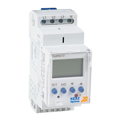 КЭАЗ Реле контроля фаз OptiRel D PHS-3-2M-D-PP-2 цифровое 3Ф 2СО