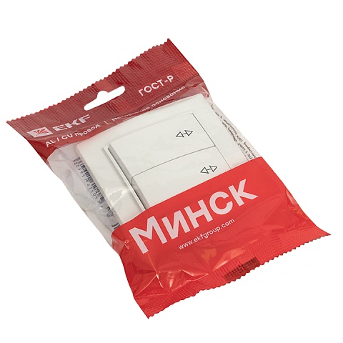 EKF Basic Минск Белый Выключатель проходной 2-кл, 10А, СП