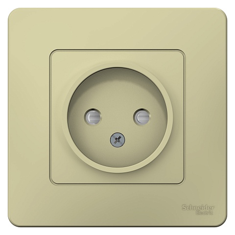 Systeme Electric Blanca внутр Беж Розетка б/з со шторками, 16А, 250В