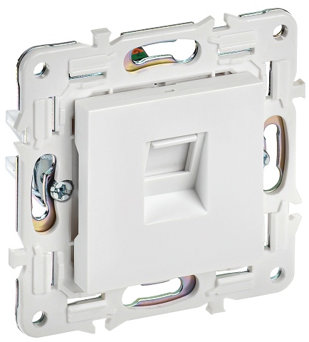 IEK SKANDY Арктический белый Розетка компьютерная RJ45 кат.5E SK-K01W