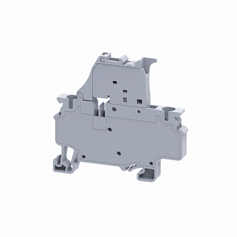 КЭАЗ Клемма для предохранителей с индикатором пружинная OptiClip CXF-4-HESILED-60V-(5x20)-10A-(0,2-4)-серый