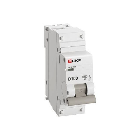 EKF PROxima ВА 47-100 Автоматический выключатель  (D) 1P 100А 10kA