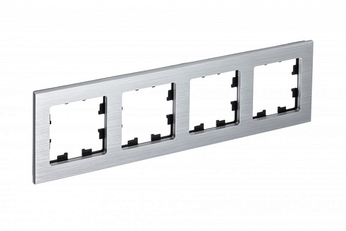 Systeme Electric AtlasDesign Nature Металл серебро Рамка 4-ая