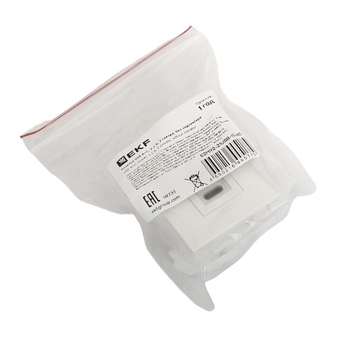 EKF Розетка USB A+C, 2.1А, 2 гнезда, без индикатора, белая