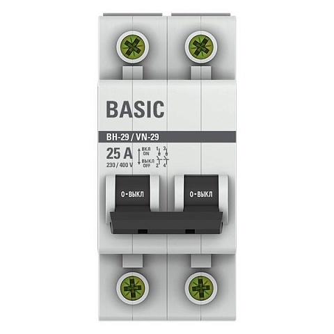 EKF Basic Выключатель нагрузки 2P 25А ВН-29
