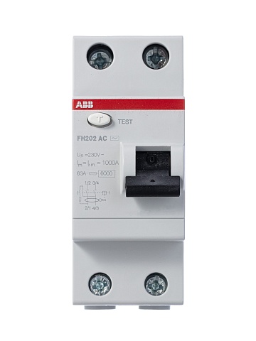 ABB FH202AC УЗО 2P 63A 30mA (AC)
