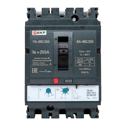 EKF PROxima Автоматический выключатель ВА-99C (Compact NS) 250/250А 3P 45кА
