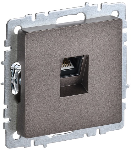 IEK BRITE BASE Темн.бронза Розетка комп. RJ45 кат.6 РК11-БрТБ